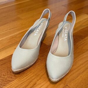 Viscata Women's Beige Slingback Wedges